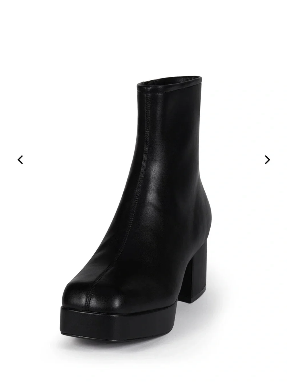 Jeffrey Campbell Black Leather Platform Ankle Boot